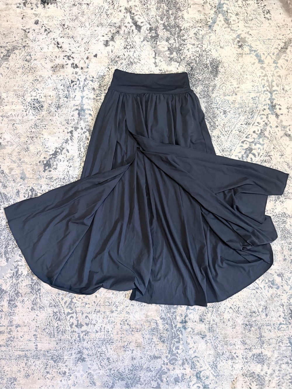 HALARA Breezeful High waisted Black Maxi Skirt Sz M Built In Shorts Center Split - Picture 3 of 10